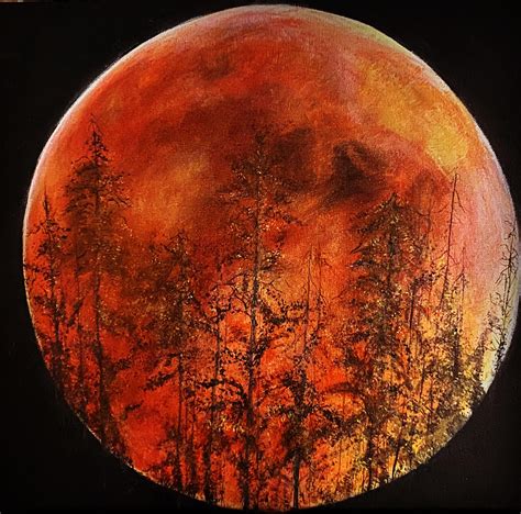 Blood Moon Painting by Marijeanne Davila - Fine Art America