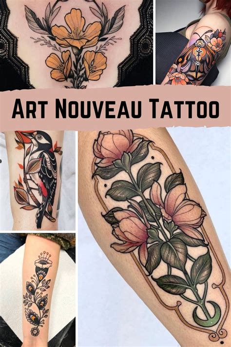 Art Nouveau Tattoo Style Defined - TattooGlee in 2021 | Nouveau tattoo ...