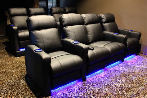 Home Theater Seating with Built-in Riser on Back Row - Traditional ...