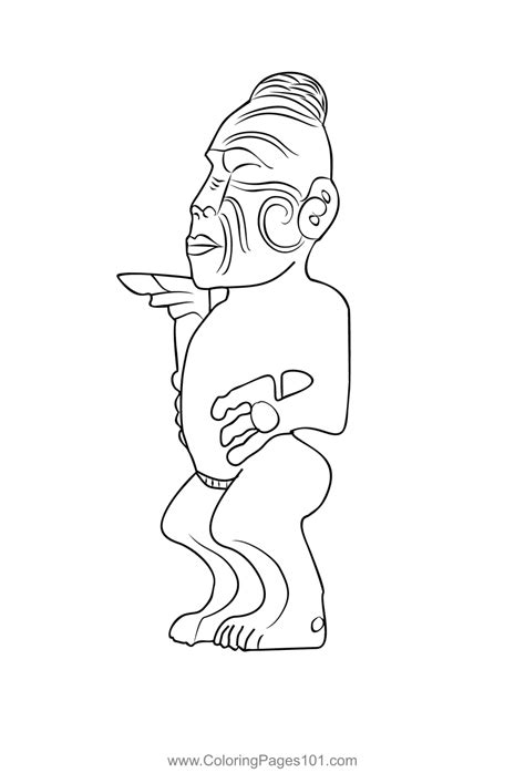 Maori Art, Rotorua, New Zealand Coloring Page for Kids - Free New ...