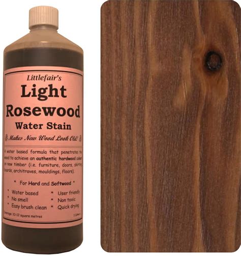 Littlefair’s Non-Toxic Water-Based Wood Stain – 250ml Light Rosewood ...