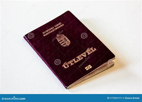 Isolated Hungarian Passport on a White Background Editorial Photo ...