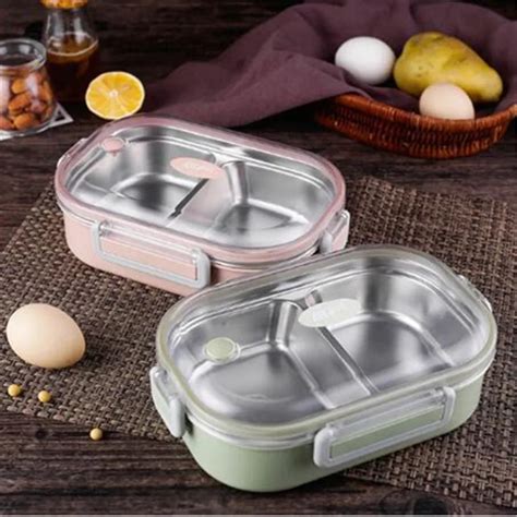 304 Stainless Steel Thermos Lunch Box for Kids Gray Bag Set Bento Box ...