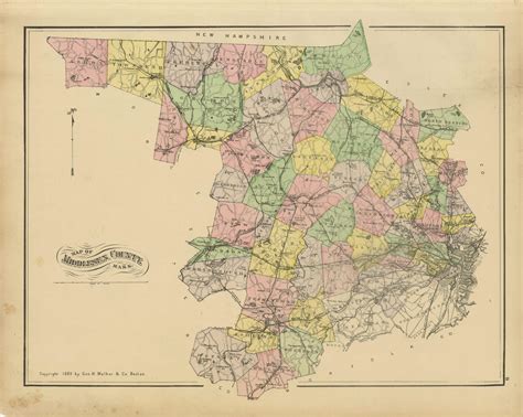 Map of Middlesex County - Art Source International