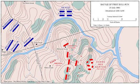 The Battle of Bull Run, situation at 12:00-12:30 (US Army Center of ...