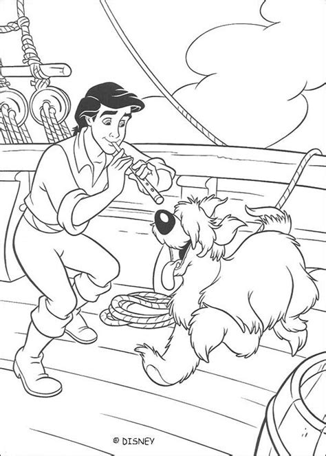 Prince eric and his dog coloring pages - Hellokids.com