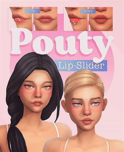 Pouty Lip-Slider | The sims 4 skin, Sims 4, Sims