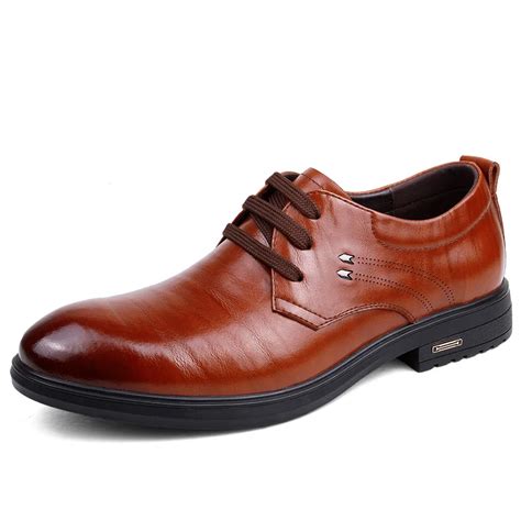 Men's Leather Shoes Ofords Casual Genuine Leather men casual shoes Lace ...