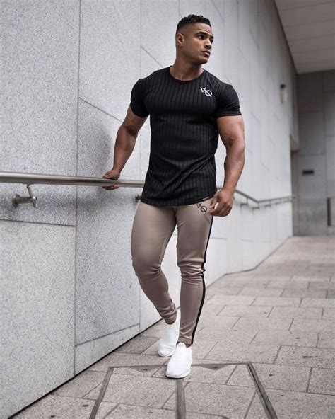 Casual Elastic Men's Fitness Workout T Shirt - Men's Fitness Apparel ...