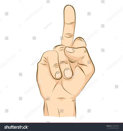 Middle Finger. Obscene Gesture. Rude Gesture. Stock Vector Illustration ...