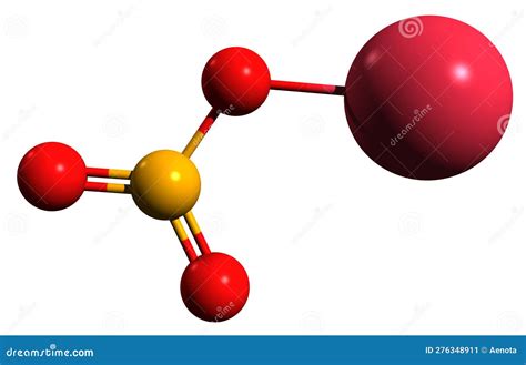 3D Image of Sodium Nitrate Skeletal Formula Stock Illustration ...