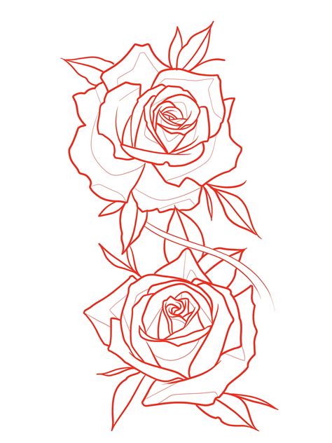 Rose Tattoo Design Outline at Tattoo