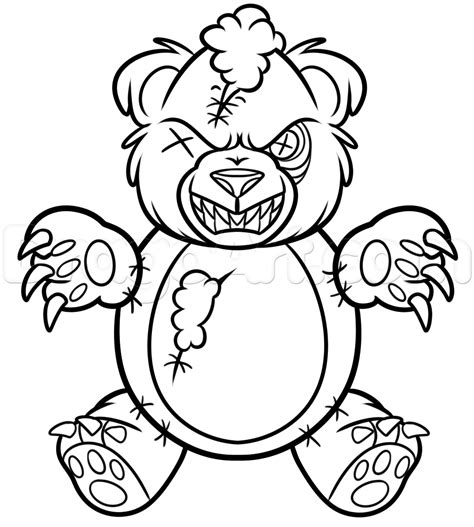 Scary Bear Coloring Pages at GetDrawings | Free download