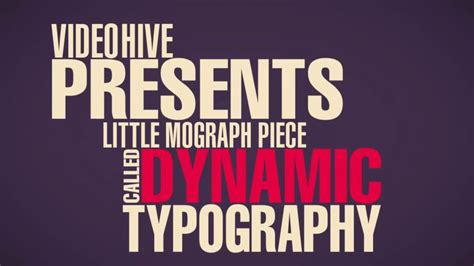 Dynamic Typography After Effects Templates free download Kinetic ...