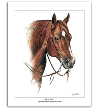 Doc Bar : Quarter Horse Art & Paintings For Sale : Equine Art by Rohde