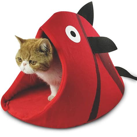 Petgrow Novelty Cat Bed House Decorative Fish Shaped in 2023 | Dog pet ...