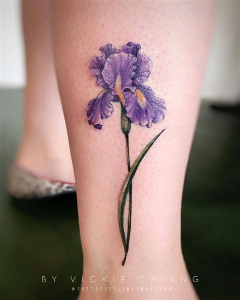 Iris Floral Tattoo 2 | Iris flower tattoo, Purple tattoos, Iris tattoo