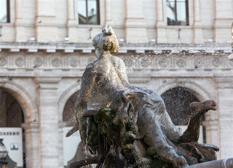 The Fountain of the Naiads on Piazza della Repubblica in Rome. Italy ...