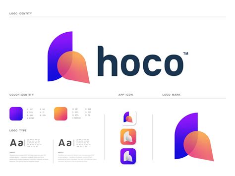 Hoco - brand identity | H modern letter logo design :: Behance