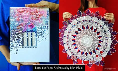 Intricate Designed Laser Cut Paper Sculptures by Julia Ibbini