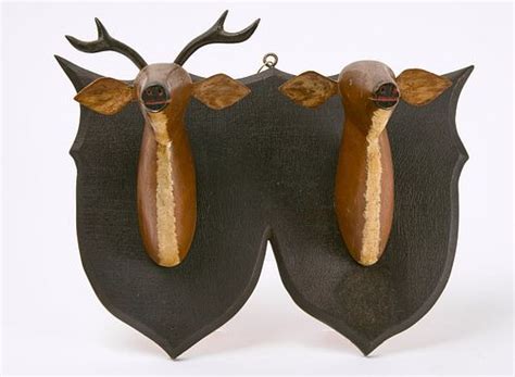 Carved and Painted Deer Head Wall Mount sold at auction on 10th January ...