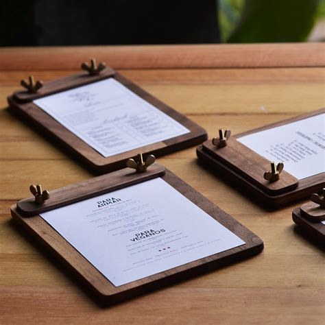 Wooden Restaurant Menu Board, Wooden Menu Stand, Retro Clipboard - Etsy