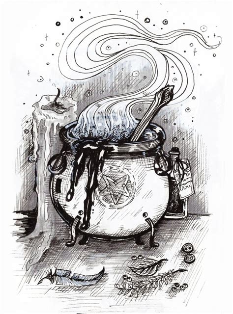 Inktober #3 witch`s cauldron by GrigorievAV.deviantart.com on ...