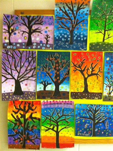 Getting My Art Wings Back: Grade 6 Patterned Tree Designs Fall Art ...