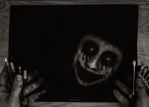 Horror Face Charcoal Drawing by CaseyNealArtwork on DeviantArt