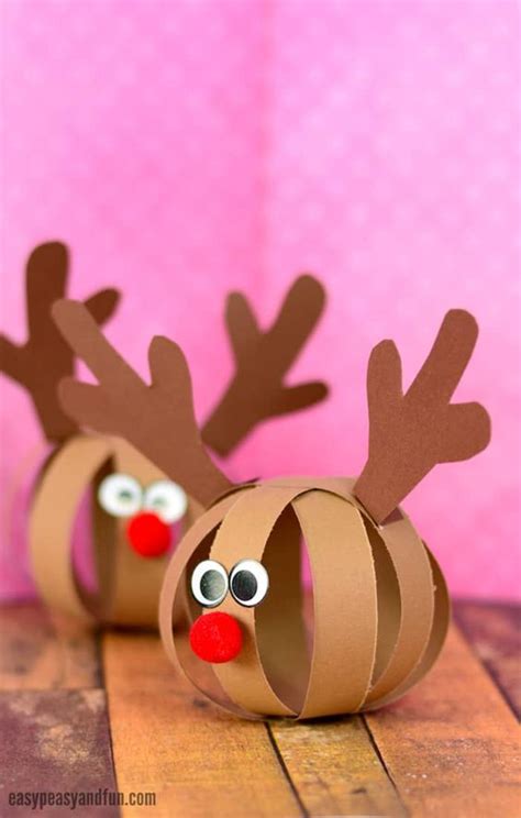 Paper Ball Reindeer Craft | Manualidades navideñas, Manualidades ...