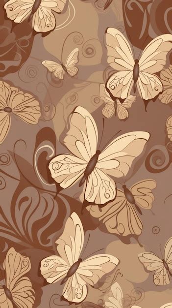 Premium AI Image | Brown butterfly on a brown background.