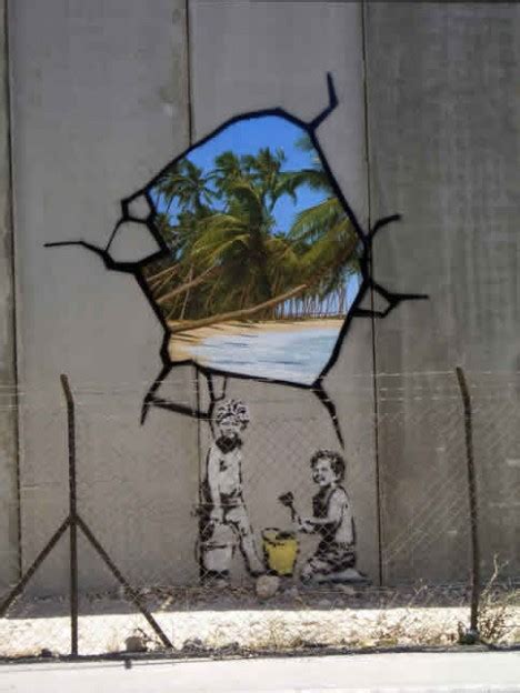 Gaza Strip Graffiti: Artist Banksy Tunnels Back Into Palestine ...