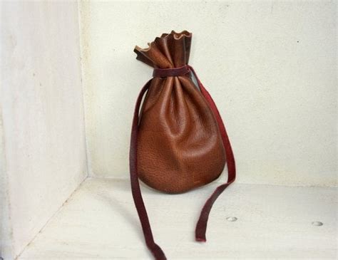 Leather Pouch Leather Bag Leather Drawstring Bags Coin - Etsy