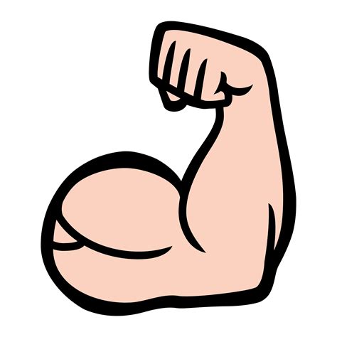 Strong Bodybuilder Biceps Flex Arm Vector Icon 551008 Vector Art at ...