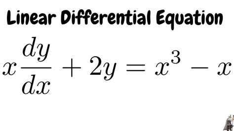 Solving a First Order Linear Differential Equation - YouTube