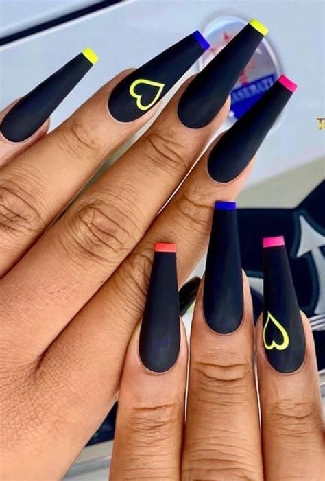 Coffin Black Acrylic Nails: The Ultimate Trending Nail Art – ADDICFASHION