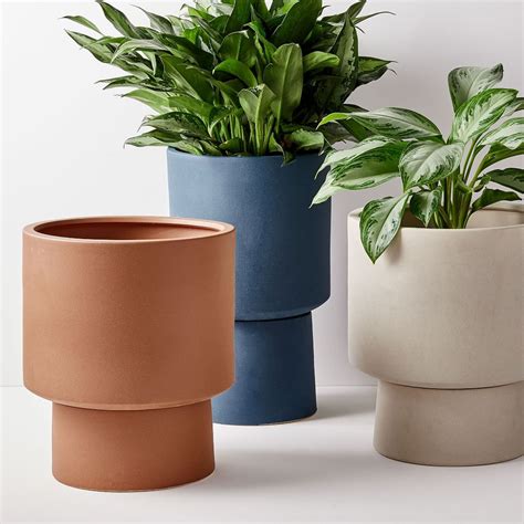 Bishop Ceramic Indoor/Outdoor Pedestal Planters | Planters, Outdoor ...