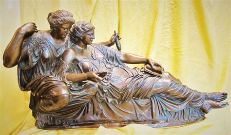 Dione and Aphrodite - XIX C. French Bronze Sculpture by Auguste Clesinger