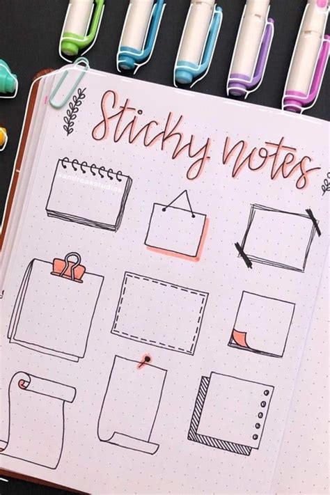 10 Cute Paper Note Doodle Tutorials for Your Bullet Journal