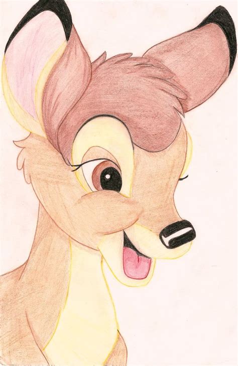 Bambi Drawing in color by Iranaa on deviantART | Disney character ...