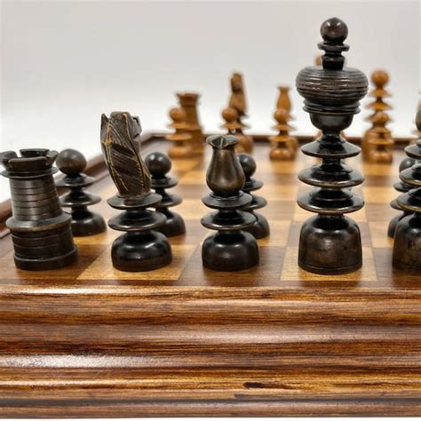 Antique Chess Set - Etsy