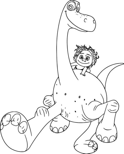 The Good Dinosaur Disney Arlo Spot With Cartoon Coloring Pages | Warna