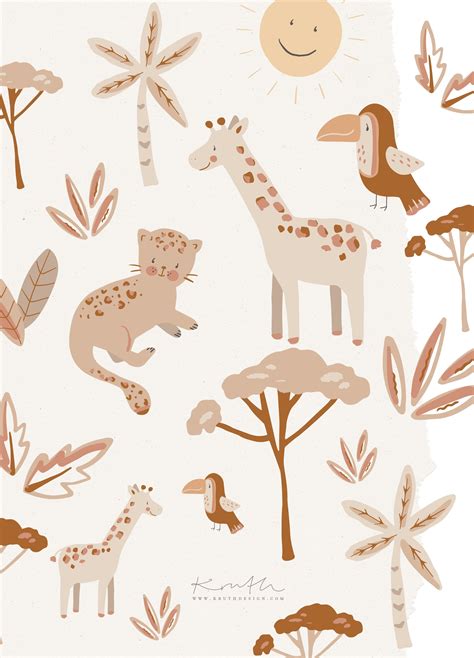 Safari Pattern, Whale Pattern, Giraffe Illustration, Cute Illustration ...