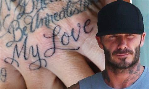 David Beckham reveals his latest tattoo as he leaves indoor cycling ...