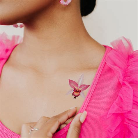 Pink Orchid by Jess Chen from Tattly Temporary Tattoos – Tattly ...