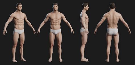 ArtStation - Basic human male model | Game Assets