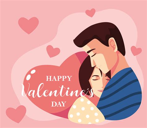 greetings card for valentines day, couple in love 2677971 Vector Art at ...