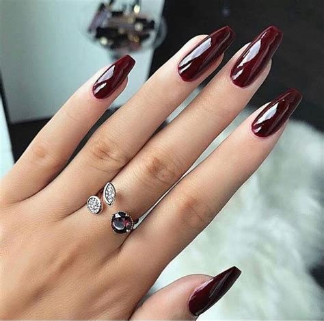 Pin by Katniss Everdeen on nails | Long acrylic nail designs, Burgundy ...