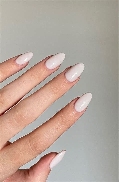 Milky White Nails | Simple gel nails, Chic nails, Neutral nails