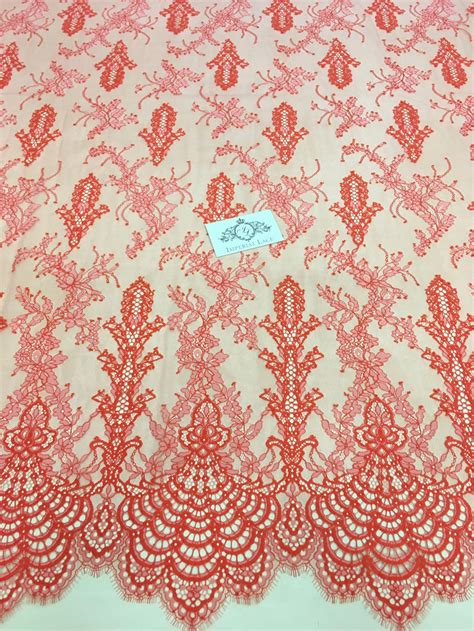 Red Lace Fabric Lace Fabric Boho Lace Fabric Chantilly Lace - Etsy